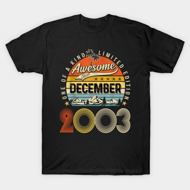 Awesome Since December 2003 Vintage 20th Birthday T-Shirt by Vintage White Rose Bouquets